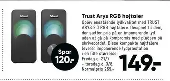 Trust arys rgb højtaler