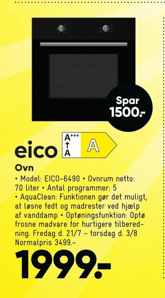 Ovn tilbud hos Bilka