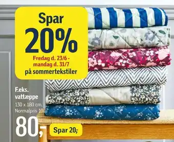 Føtex Vattæppe tilbud