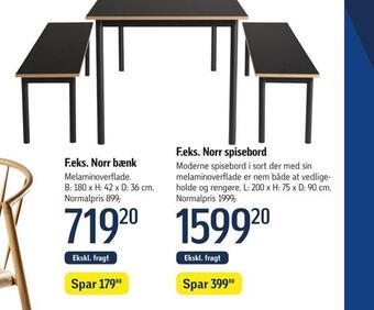 Føtex Norr bænk tilbud