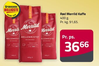 Fleggaard Rød Merrild Kaffe tilbud