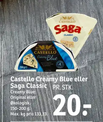 SPAR Castello creamy blue eller saga classic tilbud