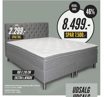 My Home Småland real kontinentalseng 180 x 210 cm tilbud