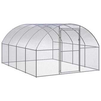 Hønsehus 3x4x2 m galvaniseret stål