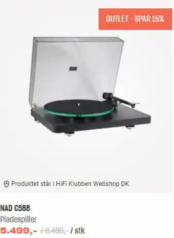 Hi-Fi Klubben NAD C588 Pladespiller tilbud