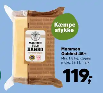 Kvickly Mammen skæreost danbo guld mellemlagret tilbud