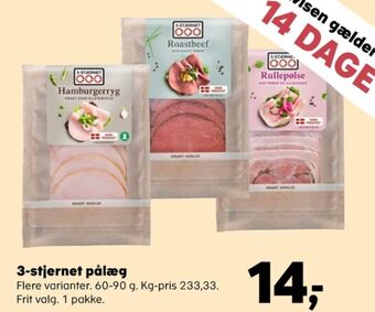 Kvickly 3-stjernet roastbeef tilbud