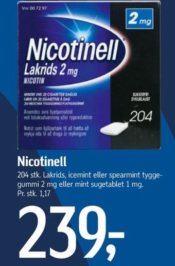Føtex Nicotinell nikotintyggegummi tilbud