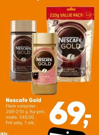Kvickly Gold instant kaffe tilbud