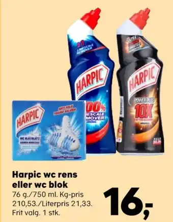 Kvickly Harpic wc-flush tilbud