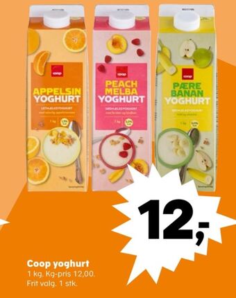 Coop yoghurt peach melba
