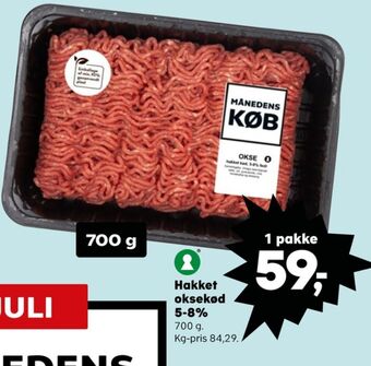 Kvickly Ukendt hakket oksekød tilbud