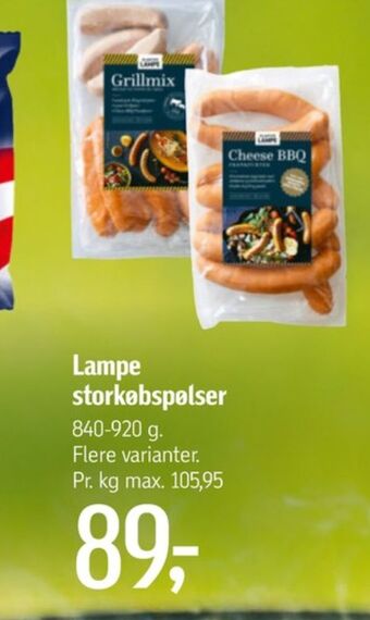 Føtex Slagter lampe grillpølser tilbud