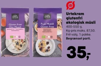 SuperBrugsen Urtekram müsli tilbud