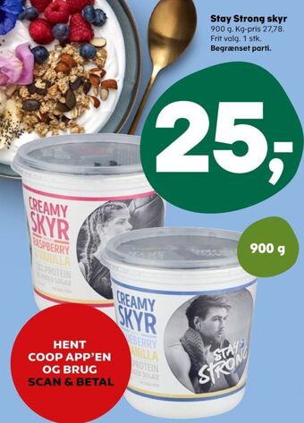SuperBrugsen Stay strong skyr blåbær & vanilje tilbud