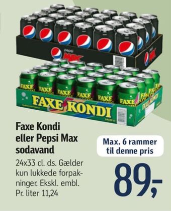 Føtex Faxe kondi sportssodavand tilbud