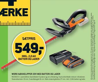XL-BYG Worx professional hækkeklipper tilbud