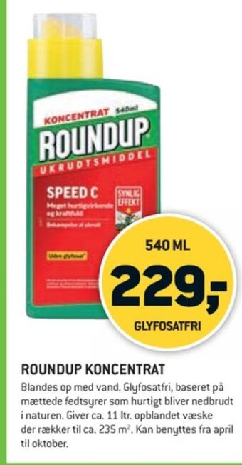 XL-BYG Roundup ukrudtsmiddel tilbud