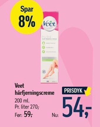 Veet hårfjerningscreme 200 ml