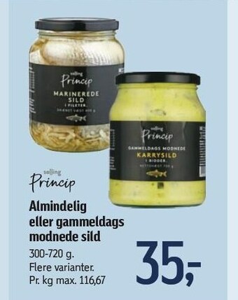 Føtex Princip almindelig eller gammeldags modnede sild tilbud