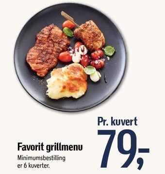Føtex Favorit grillmenu tilbud