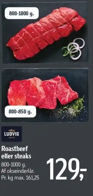 Føtex Ludvig roastbeef eller steaks tilbud