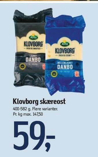Føtex Klovborg skæreost tilbud