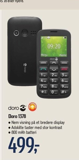 Føtex Doro 1378 tilbud