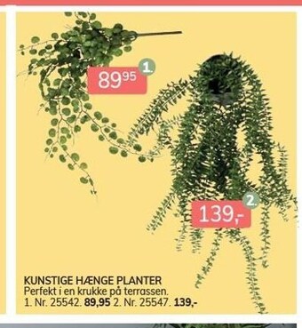 Daells Bolighus Kunstige hænge planter tilbud