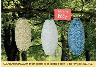 Daells Bolighus Solarlampe i ovalform tilbud