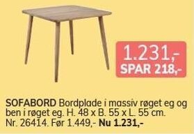 Daells Bolighus Sofabord tilbud