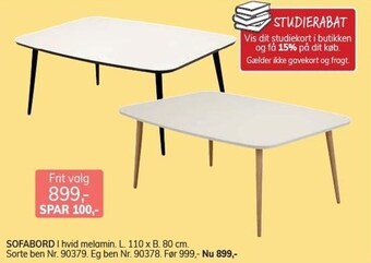 Daells Bolighus Sofabord tilbud