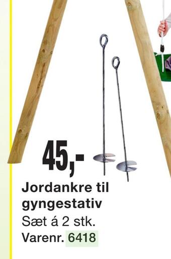 Harald Nyborg Jordankre til gyngestativ tilbud