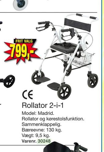 Harald Nyborg Rollator 2-i-1 tilbud