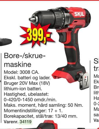 Bore-/skrue maskine