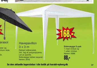 Harald Nyborg Havepavillon 3 x 3 m tilbud