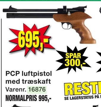 Harald Nyborg Pcp luftpistol med træskaft tilbud