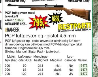 Harald Nyborg Pcp luftgevær med træskaft tilbud