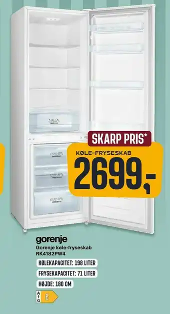 Skousen Gorenje køle-fryseskab RK4182PW4 tilbud