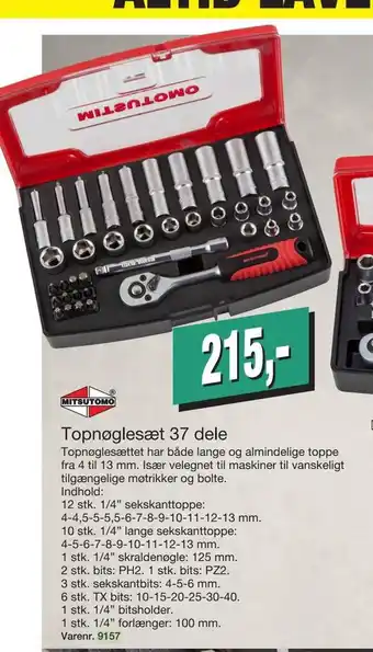 Harald Nyborg Topnøglesæt 37 dele tilbud