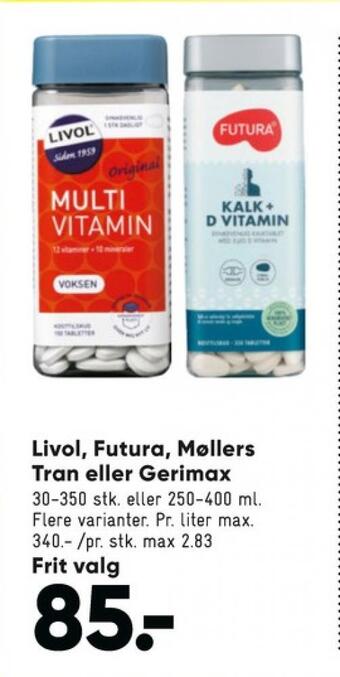 Bilka Livol multi vitaminer tilbud