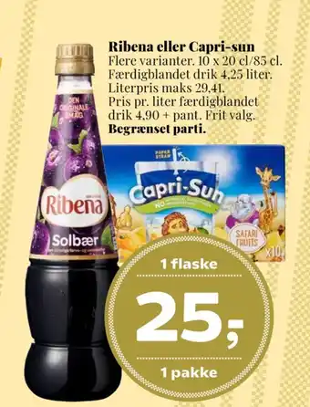 Dagli'Brugsen Ribena konc. frugtsaft tilbud