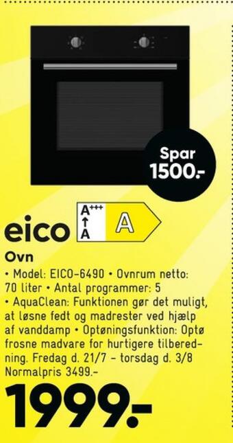 Bilka Eico indbygningsovn tilbud