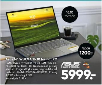 Bilka Asus bærbar pc tilbud