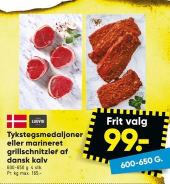 Bilka Ludvig oksetykstegsmedaljoner tilbud