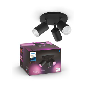Punkt1 Philips hue wca fugato triple spotlight sort tilbud
