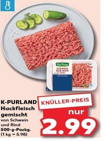 Kaufland K-PURLAND  Hackfleisch gemischt tilbud