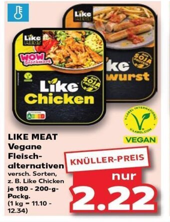 Kaufland LIKE MEAT Vegane Fleisch- alternativen tilbud