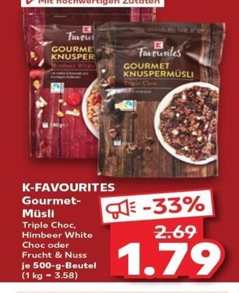 Kaufland K-FAVOURITES Gourmet- Müsli tilbud