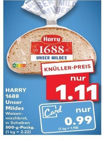 Kaufland DE HARRY 1688 Unser Mildes tilbud
